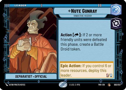 Nute Gunray - Vindictive Viceroy (002/257) - Twilight of the Republic