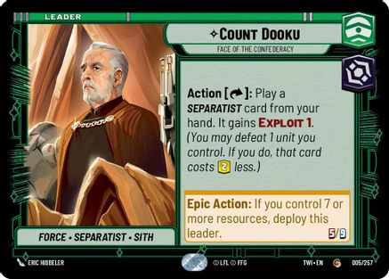 Count Dooku - Face of the Confederacy (005/257) - Twilight of the Republic