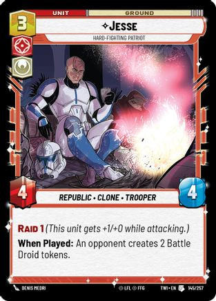 Jesse - Hard-Fighting Patriot (145/257) - Twilight of the Republic