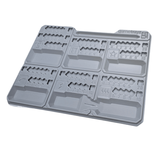 Game Trayz: Terraforming Mars Player Boards w/ Stickers - Grey (5pcs)