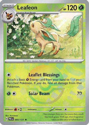 Leafeon (Poke Ball Pattern) 5 - SV Prismatic Evolutions Holofoil