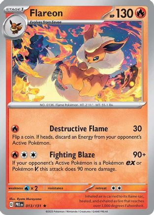 Flareon 13 - SV Prismatic Evolutions Reverse Holofoil