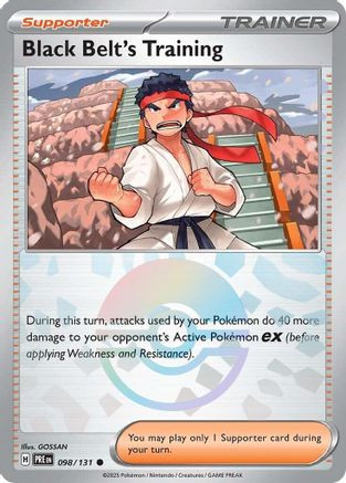Black Belt's Training - 098/131 (Poke Ball Pattern) 98 - SV Prismatic Evolutions Holofoil