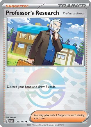 Professor's Research [Professor Rowan] (Poke Ball Pattern) 124 - SV Prismatic Evolutions Holofoil