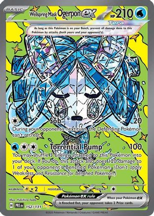 Wellspring Mask Ogerpon ex - 152/131 152 - SV Prismatic Evolutions Holofoil