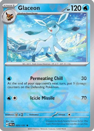 Glaceon (Poke Ball Pattern) 25 - SV Prismatic Evolutions Holofoil