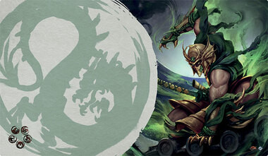 Legend of the Five Rings LCG: Master of the High House of Light Playmat (Dragon Clan)