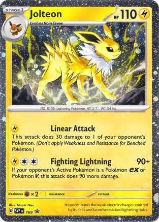 Jolteon - 169 (Cosmo Holo) - SV Scarlet  Violet Promo Cards Holofoil