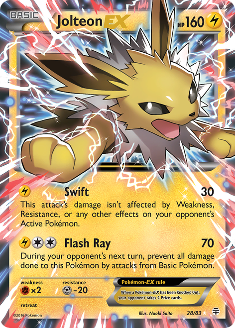 Jolteon-EX 28/83 - Generations Holofoil (LP)