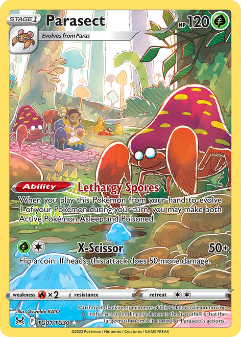 Parasect TG01/30 - Lost Origin Trainer Gallery Holofoil (LP)