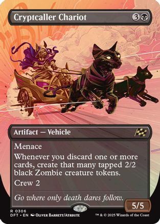 Cryptcaller Chariot (Borderless) (DFT-306) - Aetherdrift Foil