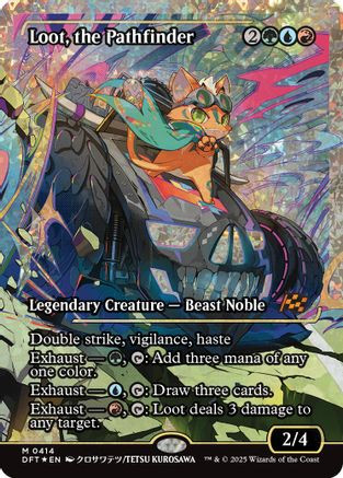 Loot, the Pathfinder (Showcase) (Fracture Foil) (DFT-414) - Aetherdrift Foil