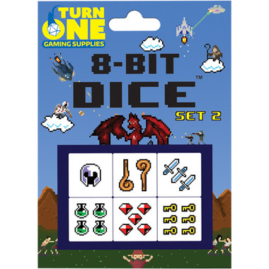 8-Bit Dice Blocks D6 Set 2 : RPG