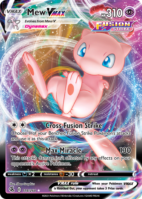 Mew VMAX 114/264 - Fusion Strike Holofoil (LP)