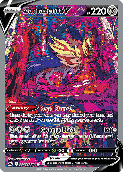 Zamazenta V GG54/70 - Crown Zenith Galarian Gallery Holofoil (LP)