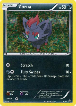 Zorua - 9/12 9/12 - McDonalds Promos 2011 Holofoil