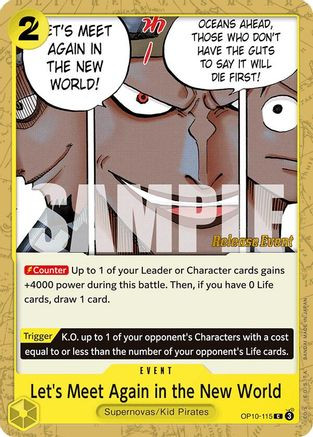 Let's Meet Again in the New World (OP10-115) Royal Blood Release Event Cards