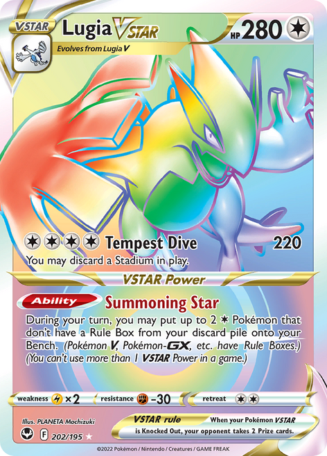 Lugia VSTAR 202/195 - Silver Tempest Holofoil (LP)