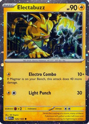 Electabuzz - 125/165 (Cosmos Holo) 125 - Miscellaneous Cards  Products Holofoil