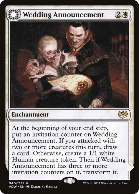 Wedding Announcement // Wedding Festivity (VOW-045) - Innistrad: Crimson Vow: (Double Faced Transform) Foil (HP)
