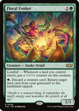 Floral Evoker (TDC-046) - Commander: Tarkir: Dragonstorm