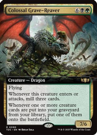 Colossal Grave-Reaver (Extended Art) (TDC-090) - Commander: Tarkir: Dragonstorm