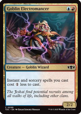 Goblin Electromancer (TDC-099) - Commander: Tarkir: Dragonstorm