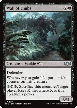 Wall of Limbs (TDC-200) - Commander: Tarkir: Dragonstorm