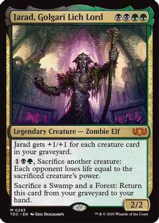 Jarad, Golgari Lich Lord (TDC-293) - Commander: Tarkir: Dragonstorm
