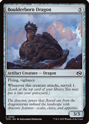Boulderborn Dragon (TDM-239) - Tarkir: Dragonstorm Foil