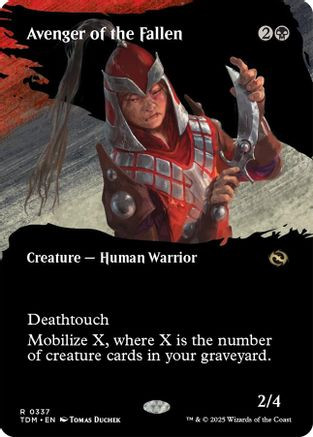 Avenger of the Fallen (TDM-337) - Tarkir: Dragonstorm: (Showcase) (Borderless)