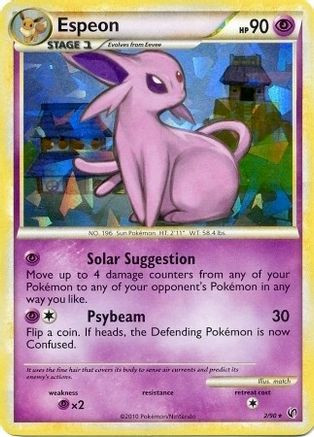 Espeon - 2/90 (HGSS Undaunted - Cracked Ice Holo) 2 - Deck Exclusives Holofoil (LP)
