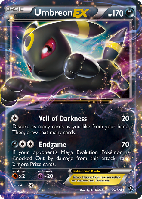 Umbreon-EX 55/124 - Fates Collide Holofoil (MP)