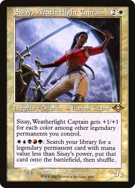 Sisay, Weatherlight Captain (MH1-006) - Modern Horizons 1 Timeshifts Etched Foil