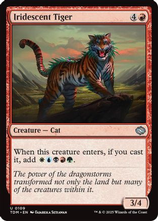 Iridescent Tiger (TDM-109) - Tarkir: Dragonstorm