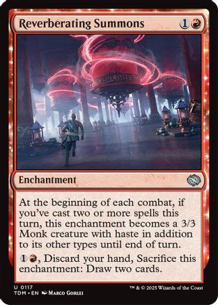 Reverberating Summons (TDM-117) - Tarkir: Dragonstorm Foil