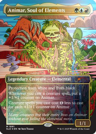 Animar, Soul of Elements (Rainbow Foil) (SLD-1891) - Secret Lair Drop Series Foil
