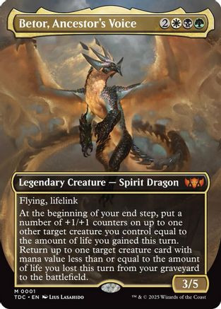 Betor, Ancestor's Voice (TDC-001) - Commander: Tarkir: Dragonstorm (Borderless)
