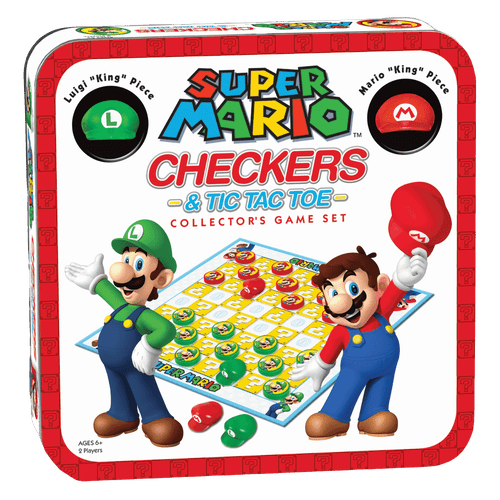 Super Mario: Checkers & Tic Tac Toe - Collector's Game Set