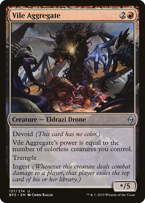 Vile Aggregate (BFZ-137) - Battle for Zendikar: (devoid)