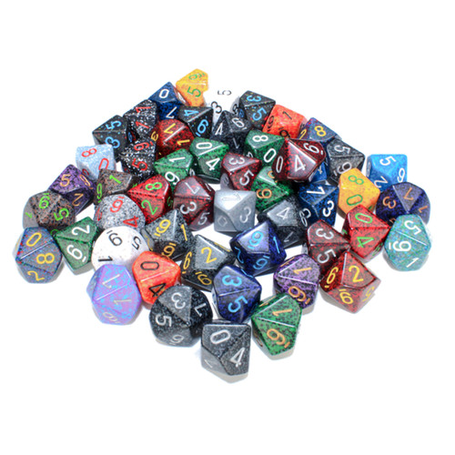 Chessex Dice: Speckled D10 Polyhedral Assorted Bag of Dice (50)