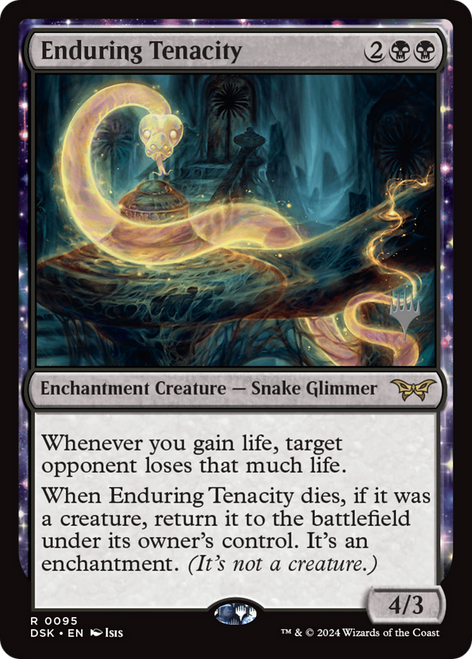 Enduring Tenacity (PPDSK-95P) - Duskmourn: House of Horror Promos: (enchantment) Foil