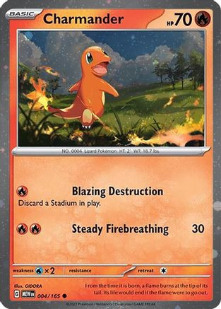 Charmander - 004/165 (Cosmos Holo) 4 - SV Scarlet  Violet Promo Cards Holofoil (LP)