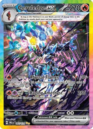 Ceruledge ex 147 - SV Prismatic Evolutions Holofoil (LP)