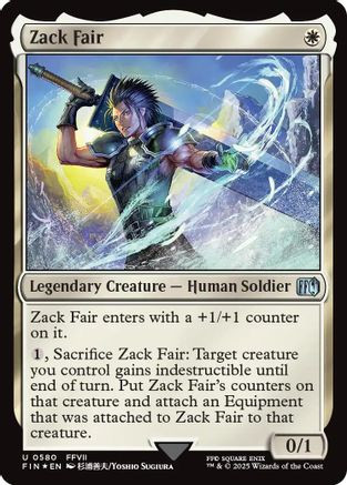 Zack Fair (Surge Foil) (FIN-580) - FINAL FANTASY Foil
