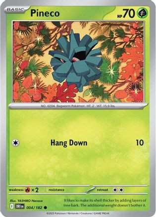 Pineco 4 - SV10 Destined Rivals Reverse Holofoil
