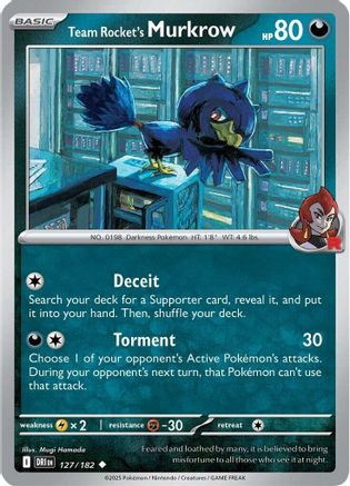 Team Rocket's Murkrow - 127/182 127 - SV10 Destined Rivals 