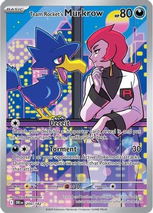 Team Rocket's Murkrow - 200/182 200 - SV10 Destined Rivals Holofoil