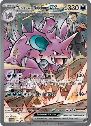PSA9 ポケモンカードweb ニドキング 137940164 Team Rocket's Nidoking ex - 233/182 233 - SV10 Destined Rivals