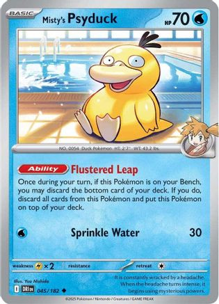 Misty's Psyduck 45 - SV10 Destined Rivals Reverse Holofoil - Game